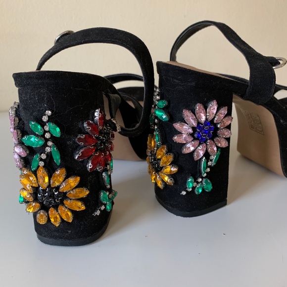 ASOS flower gem detail platform heels 8 - Picture 4 of 6